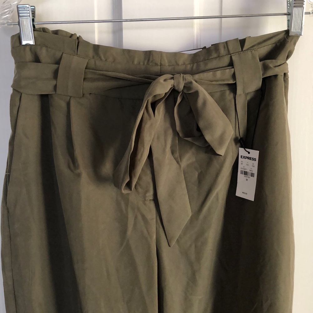 Express • Ankle, High Rise Paper-bag Pants